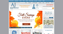 Desktop Screenshot of ajapplianceinc.com